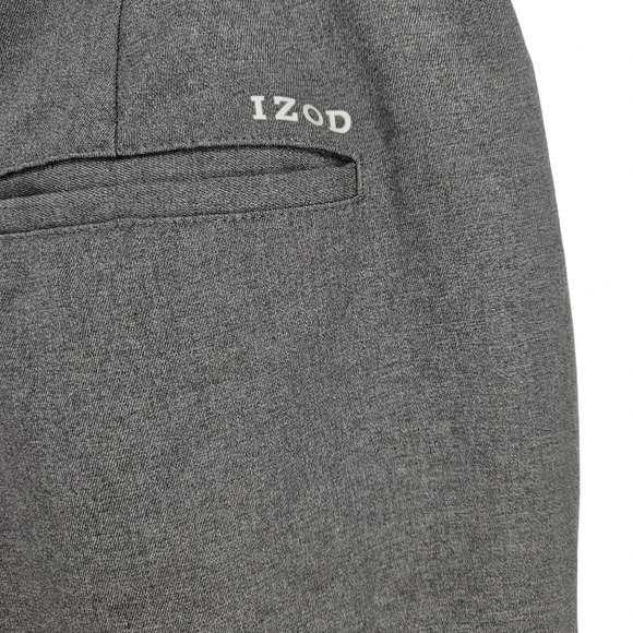 IZOD Golf Pants Dark Gray Straight Leg Flat Front Lightweight - Picture 5 of 8